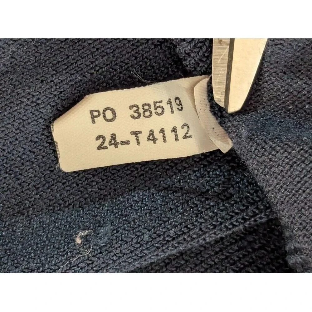 Tommy Bahama Sweater Mens Sz XL Navy Blue Silk Blend Long Sleeve Pullover Preppy